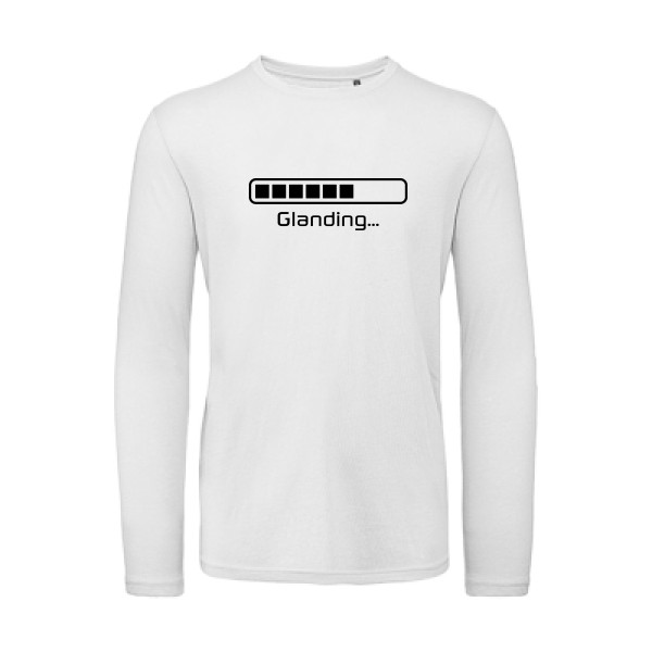Glanding -tee shirt avec inscription marrante  -B&C - T Shirt organique manches longues