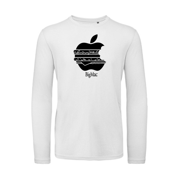 BigMac -T-shirt bio manches longues Geek- Homme -B&C - T Shirt organique manches longues -thème  parodie - 