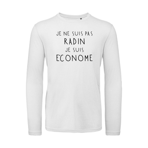 PICSOU - T-shirt bio manches longues geek Homme  -B&C - T Shirt organique manches longues - Thème humour et finance-