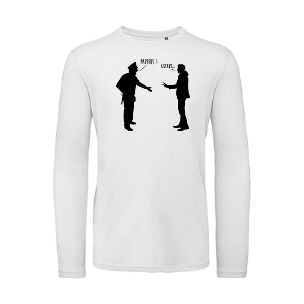 CHIFOUMI - modèle B&C - T Shirt organique manches longues - T shirt et vêtement cool - thème parodie -