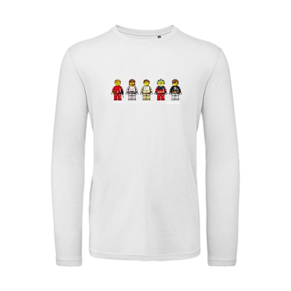 Old Boys Toys - T-shirt bio manches longues original pour Homme -modèle B&C - T Shirt organique manches longues - thème personnages animés -