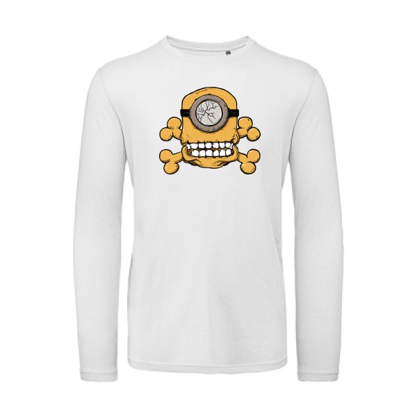 Minion Skull-T shirt minion drole - B&C - T Shirt organique manches longues