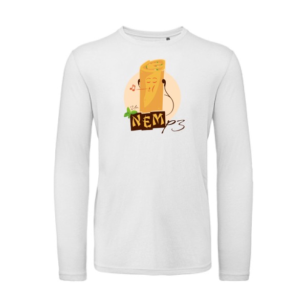 NEMp3-T shirt geek drole - B&C - T Shirt organique manches longues