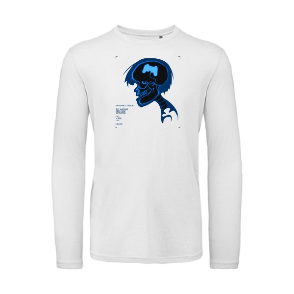 radiogamer - T shirt skull -B&C - T Shirt organique manches longues