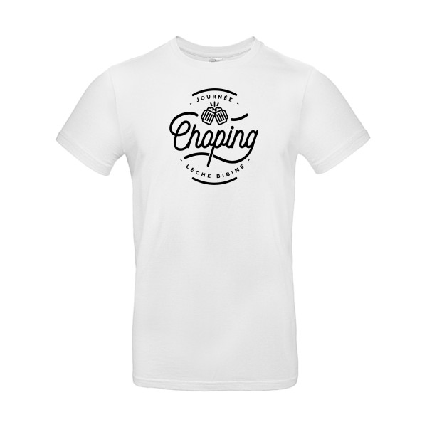 Journée Choping -T-shirt bière - Homme -B&C - E190 -thème alcool humour - 