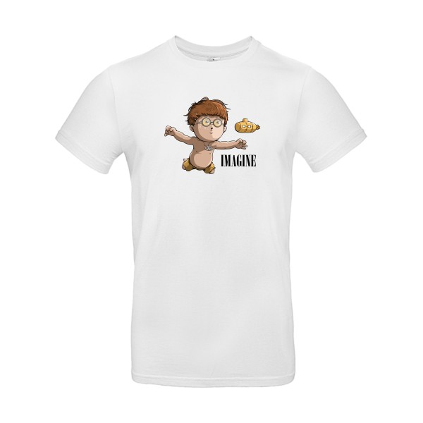 Imagine... - T-shirt humoristique pour Homme -modèle B&C - E190 - thème rock et parodie -