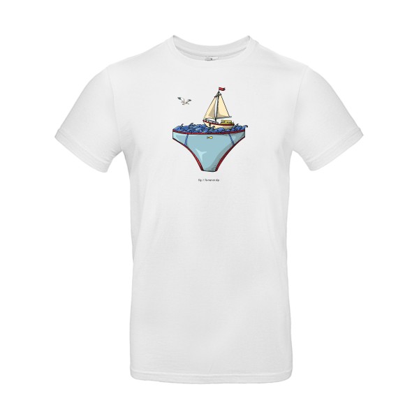 Ta mer en slip -T-shirt Homme marin humour -B&C - E190 -Thème humour et parodie -