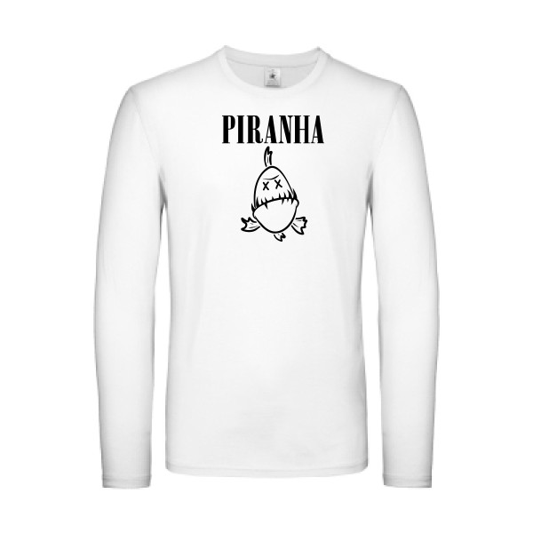 T-shirt manches longues léger original Homme  - Piranha - 