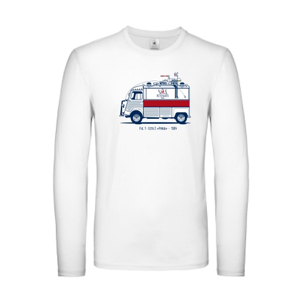 SOS REVENANTS -T-shirt manches longues léger rigolo Homme -B&C - E150 LSL -thème  cinéma et films - 