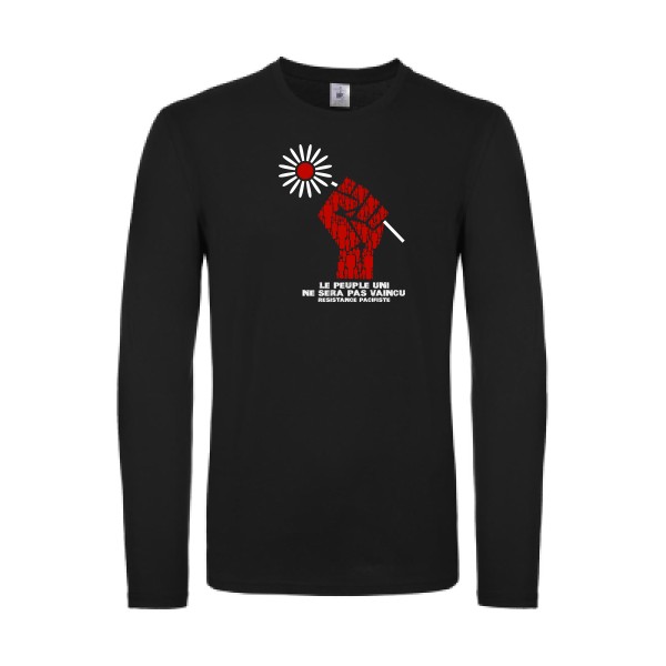 Resistance Pacifiste - T-shirt manches longues léger original Homme  -B&C - E150 LSL - Thème peace and love -