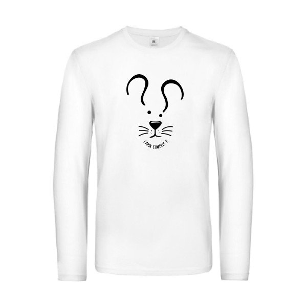Lapin Compris ?! - T-shirt manches longues délire pour Homme -modèle B&C - E190 LSL - thème humour potache -