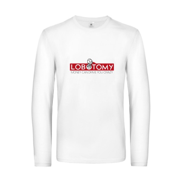 Lobotomy - T-shirt manches longues geek Homme  -B&C - E190 LSL - Thème geek et gamer -
