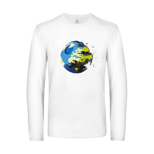 EARTH DEATH - tee shirt original Homme -B&C - E190 LSL