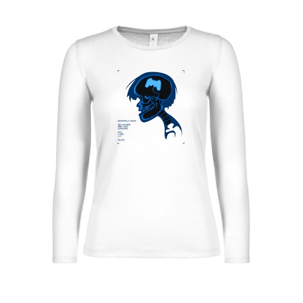 radiogamer - T shirt skull -B&C - E150 LSL women 