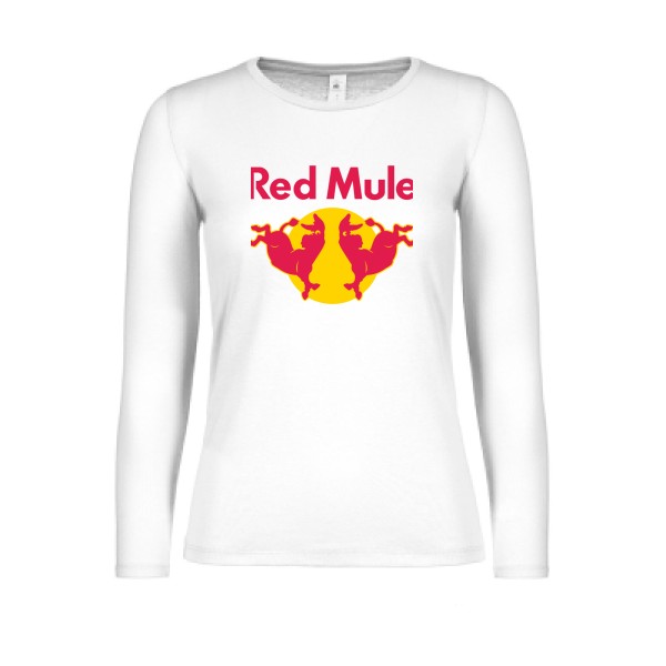 Red Mule-Tee shirt Parodie - Modèle T-shirt femme manches longues léger -B&C - E150 LSL women 