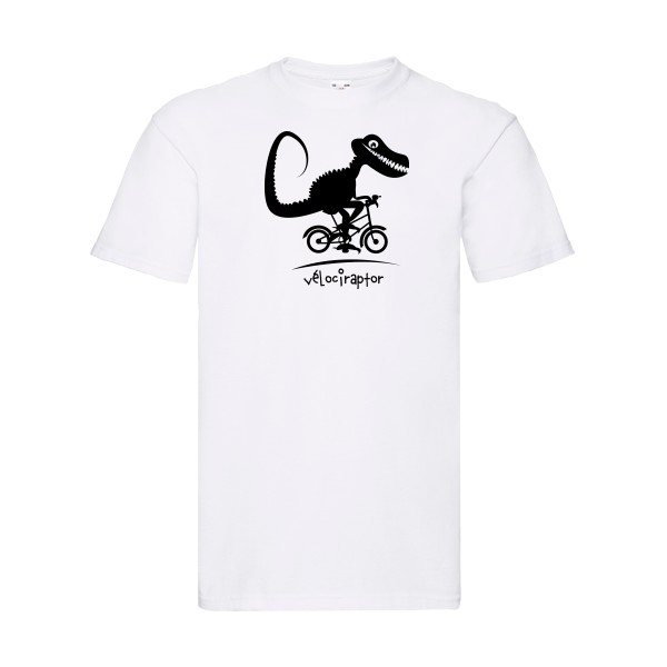 vélociraptor -T-shirt rigolo- Homme -Fruit of the loom 205 g/m² -thème  humour dinausore - 