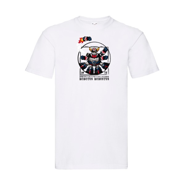 Robotus Robustus - T-shirt rétro pour Homme -modèle Fruit of the loom 205 g/m² - thème parodie et vintage -