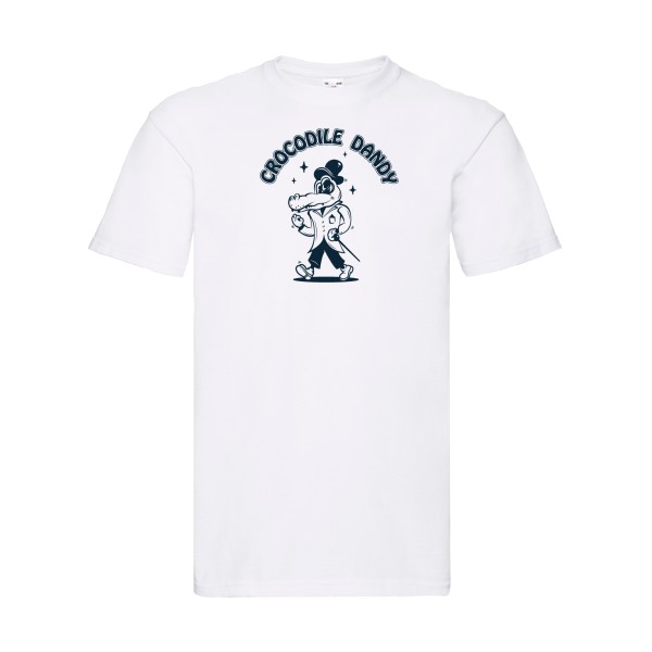 Crocodile dandy - T-shirt rigolo Homme - modèle Fruit of the loom 205 g/m² -thème cinema et parodie -