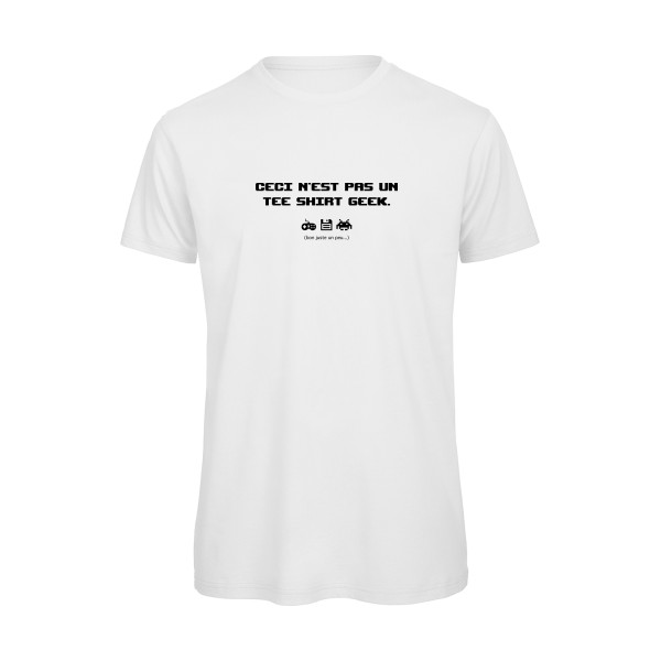 NO GEEK SHIRT - T-shirt bio Homme à message - B&C - T Shirt organique - thème humour et bons mots