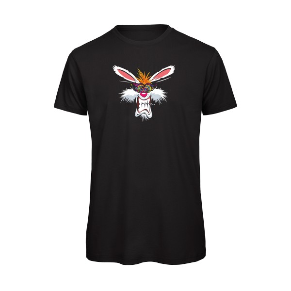 Rabbit  - Tee shirt humoristique Homme - modèle B&C - T Shirt organique - thème graphique -