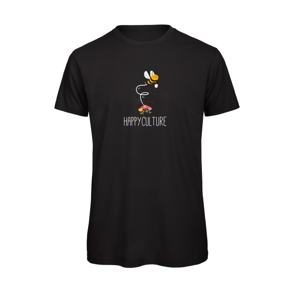 happy-  T shirt humoristique - Modèle T-shirt bio de chez B&C - T Shirt organique