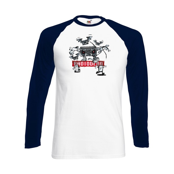 RADIODEAD -T shirt Rock Homme -Fruit of the loom - Baseball T-Shirt LS