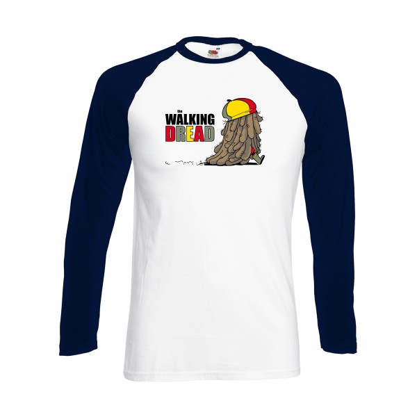 the WALKING DREAD-T-shirt baseball manche longue vintage et reggae 