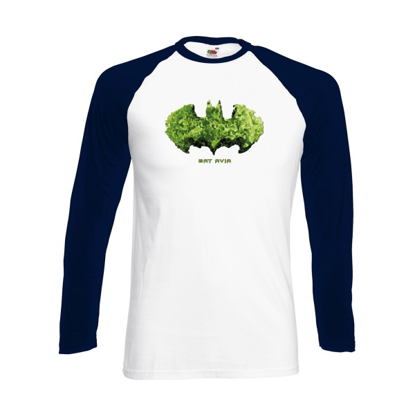 BAT AVIA -T-shirt baseball manche longue batman - Fruit of the loom - Baseball T-Shirt LS