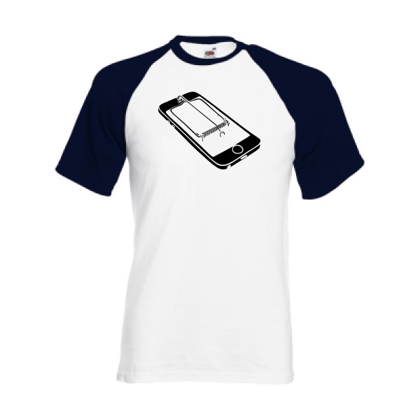 Piège - T-shirt baseball amusant pour Homme -modèle Fruit of the Loom - Baseball Tee - thème Geek et gamer -