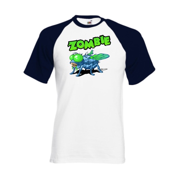T-shirt baseball Homme original - Zo(m)bie la mouche - 
