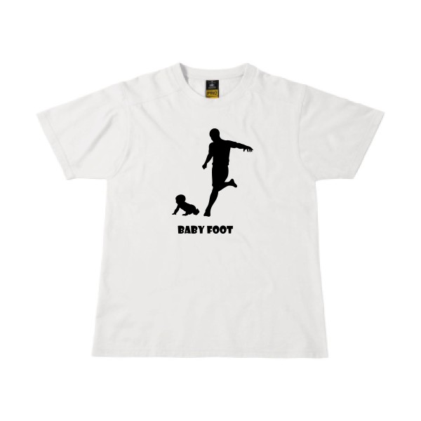 Baby foot - modèle B&C - Workwear T-Shirt Homme - thème humour noir-