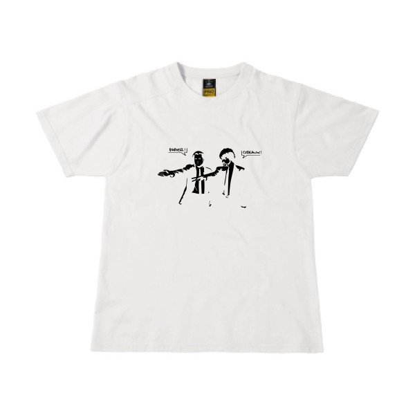 Papier Ciseaux - T-shirt workwear pulp fiction pour Homme -modèle B&C - Workwear T-Shirt - thème parodie et humour -