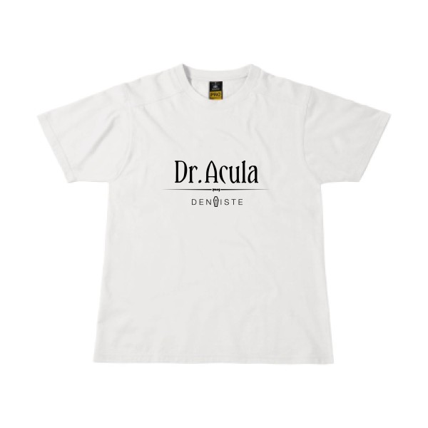 Dr.Acula - T-shirt workwear Homme original - B&C - Workwear T-Shirt - thème humour et jeux de mots -