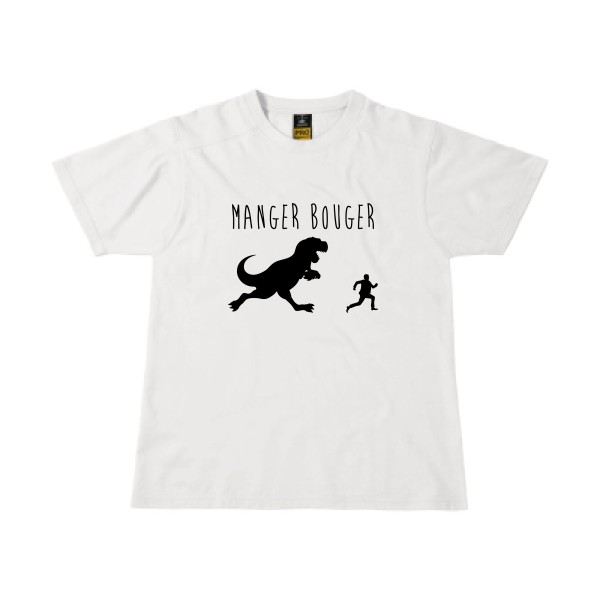 MANGER BOUGER - modèle B&C - Workwear T-Shirt - Thème t shirt humour Homme -