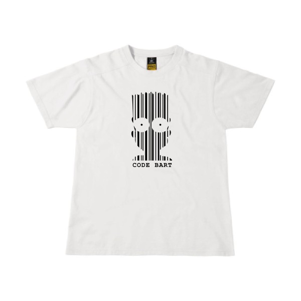 Code Bart - T-shirt workwear dessin animé pour Homme -modèle B&C - Workwear T-Shirt - thème parodie et série -
