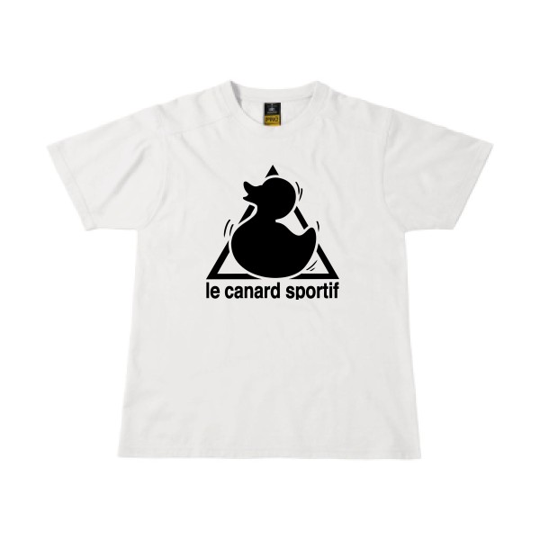 Canard Sportif -T-shirt workwear humoristique - Homme -B&C - Workwear T-Shirt -thème  humour et parodie - 