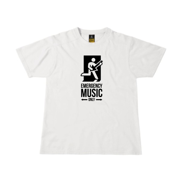 EMERGENCY - T-shirt workwear  rock Homme - modèle B&C - Workwear T-Shirt -thèmehumour et musique -
