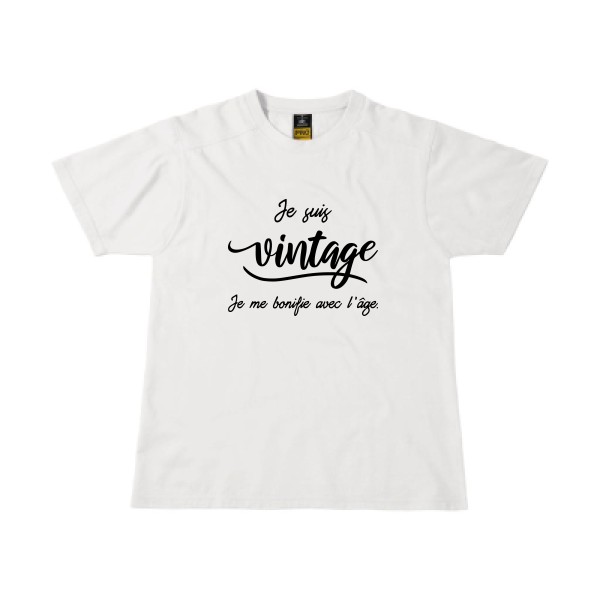 Je suis vintage  -T-shirt workwear vintage Homme -B&C - Workwear T-Shirt -thème  rétro et vintage - 