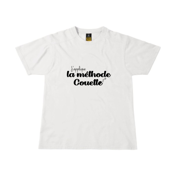La méthode Couette - T-shirt workwear drôle Homme - modèle B&C - Workwear T-Shirt -thème parodie cauet -