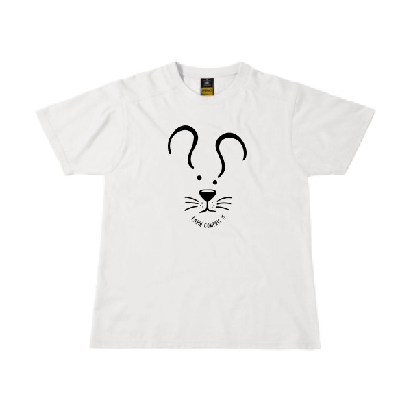 Lapin Compris ?! - T-shirt workwear délire pour Homme -modèle B&C - Workwear T-Shirt - thème humour potache -
