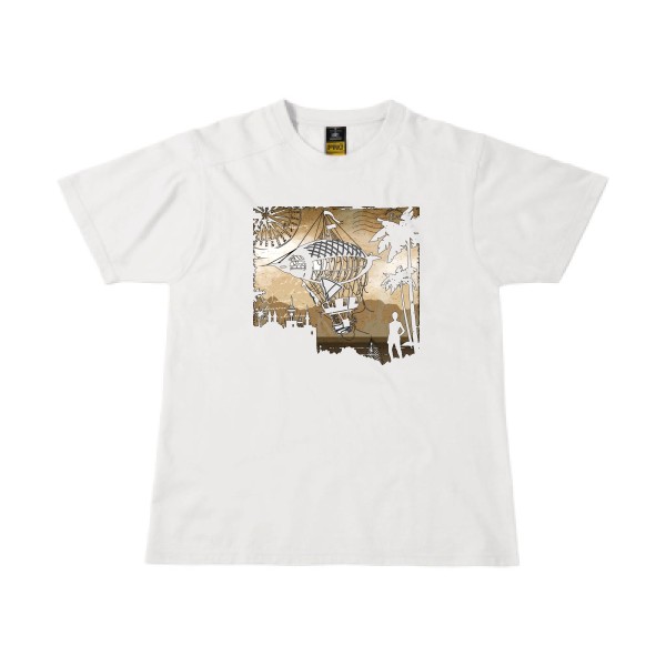 Carnet de voyage - T-shirt workwear original Homme  -B&C - Workwear T-Shirt - Thème voyage -