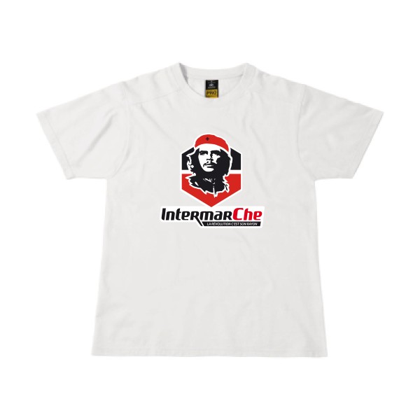IntermarCHE - T-shirt workwear detournement Homme - modèle B&C - Workwear T-Shirt -thème revolution et parodie -