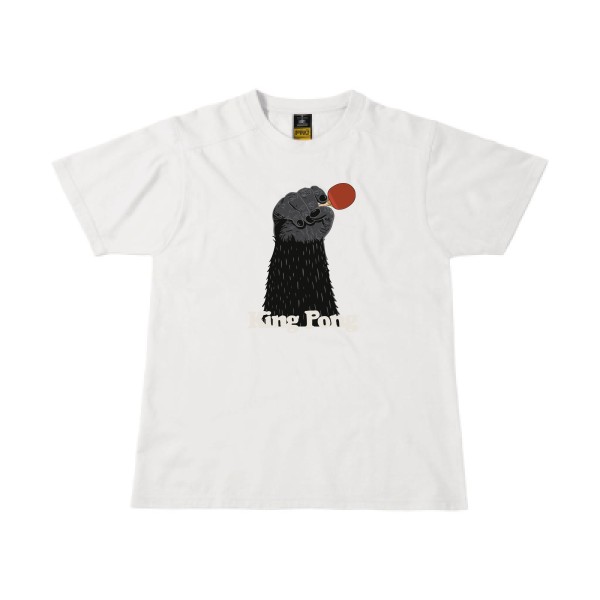 King Pong - T-shirt workwear burlesque pour Homme -modèle B&C - Workwear T-Shirt - thème humour potache -