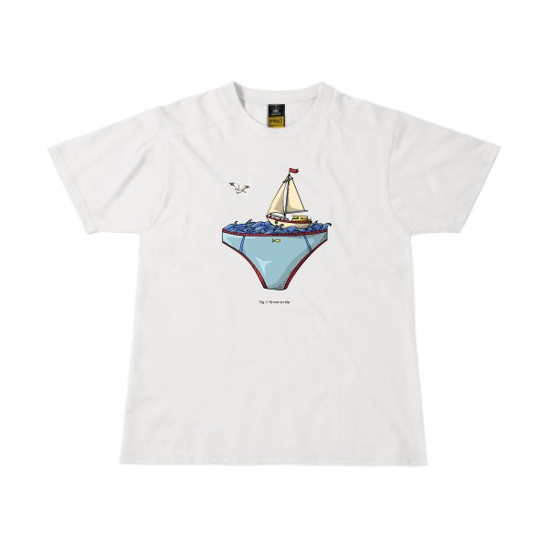 Ta mer en slip -T-shirt workwear Homme marin humour -B&C - Workwear T-Shirt -Thème humour et parodie -