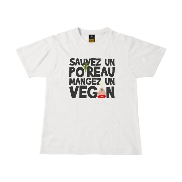 vegan poireau -B&C - Workwear T-Shirt - Tee-shirts message Homme -