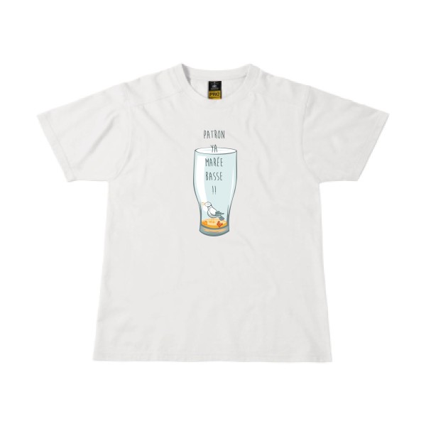 Marée basse - modèle B&C - Workwear T-Shirt Homme - T-shirt workwear - thème humour alcool -