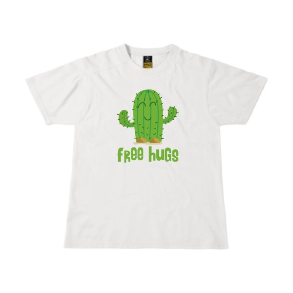 FreeHugs- T-shirt workwear Homme - thème tee shirt humoristique -B&C - Workwear T-Shirt -