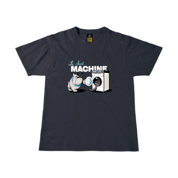 t shirt parodie marque-Le Chat Machine-B&C - Workwear T-Shirt-Homme