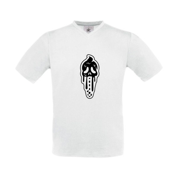 Ice Scream -T-shirt Col V parodie - Homme -B&C - Exact V-Neck -thème cinema  - 
