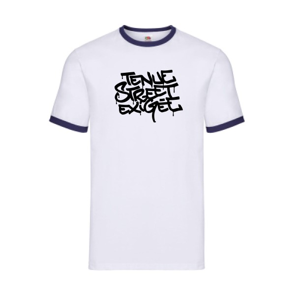 Tenue street exigée -T-shirt ringer streetwear Homme  -Fruit of the loom - Ringer Tee -Thème streetwear -